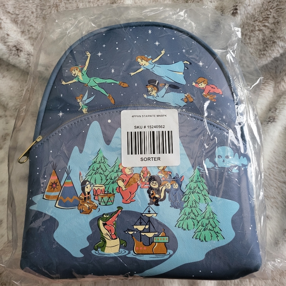 🎉❗️SALE❗️🎉 Loungefly Disney Peter Pan Never Land Mini Backpack - Picture 4 of 4